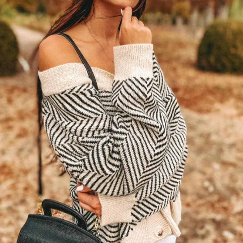 Carina - Cardigan tricoté de créateur