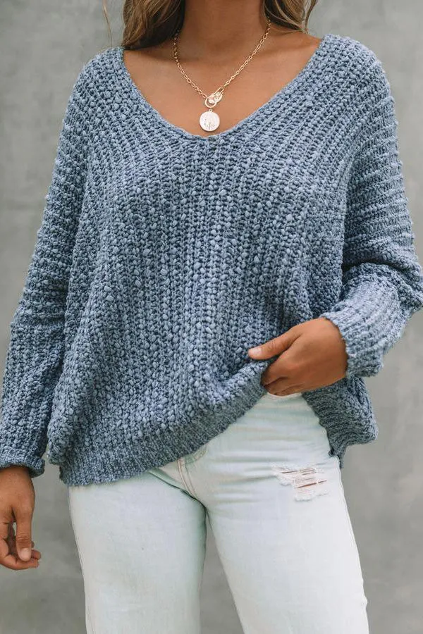 Pull-over blanc à la mode et à la silhouette creuse pour rester au chaud