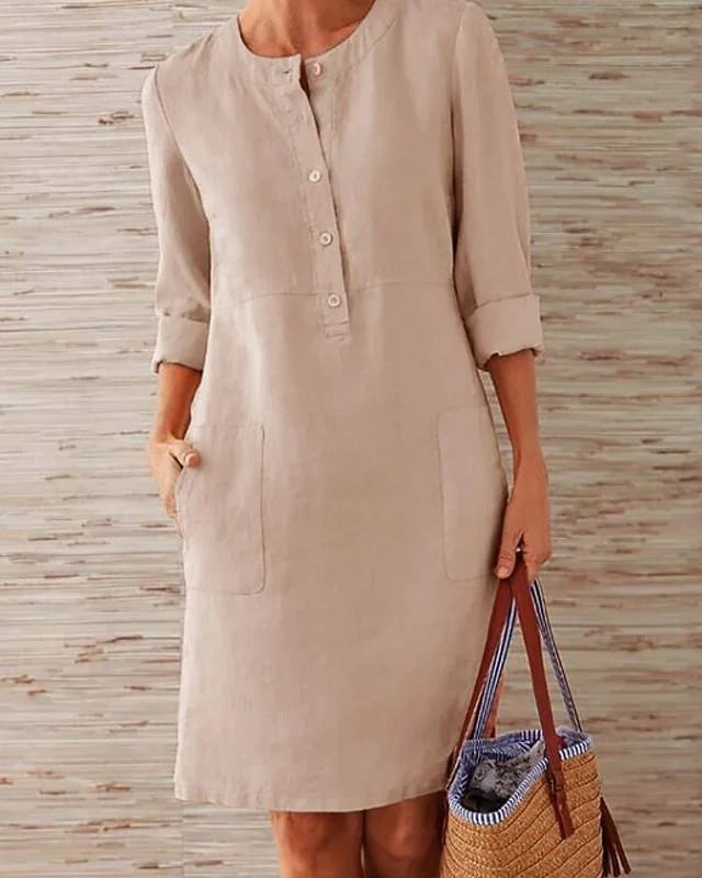 Thalia - Robe droite longueur genou pour femme