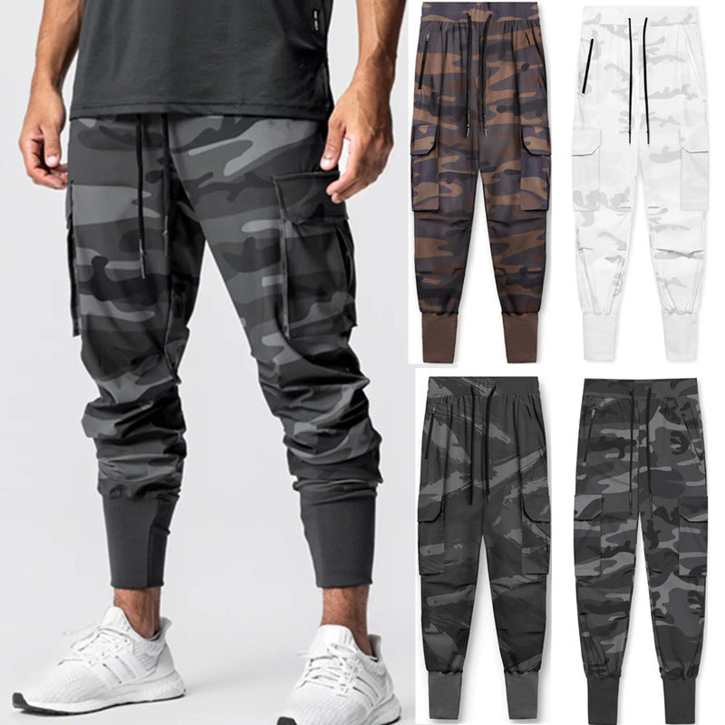 Léo – Pantalon de jogging camouflage pour homme, décontracté et stylé