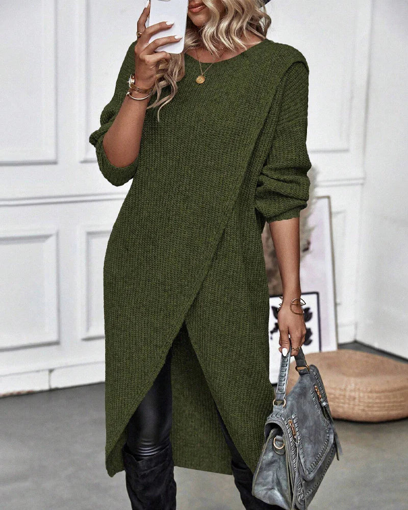 Josien - Pull long tendance à la coupe raffinée