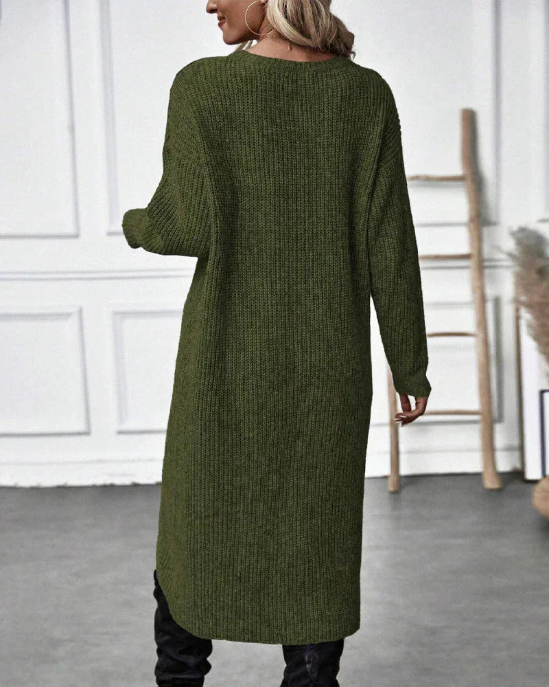 Albine | Robe Pull à Col Rond Pour Femme | Longue