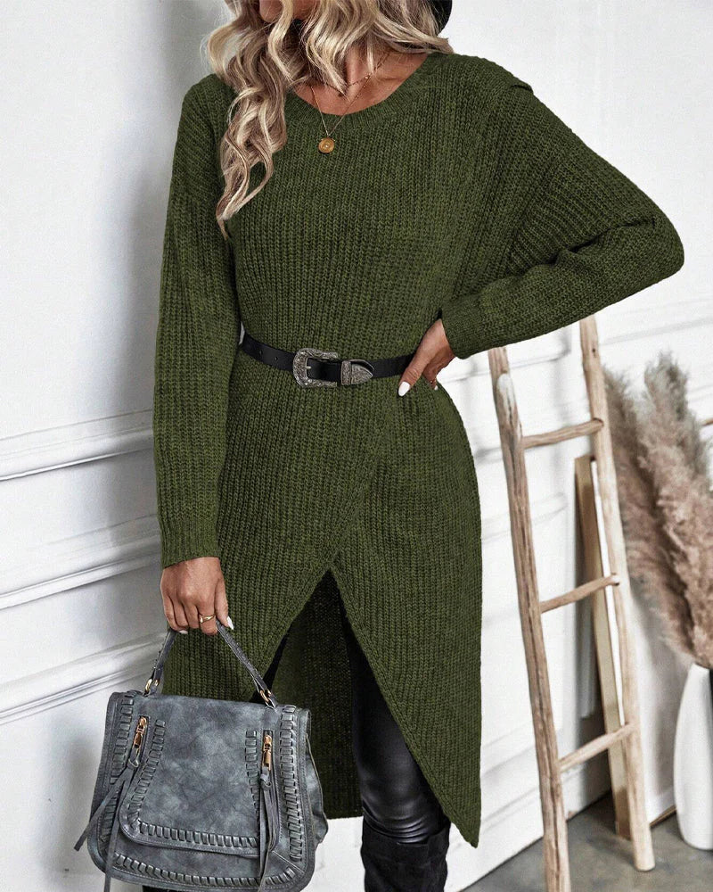 Albine | Robe Pull à Col Rond Pour Femme | Longue