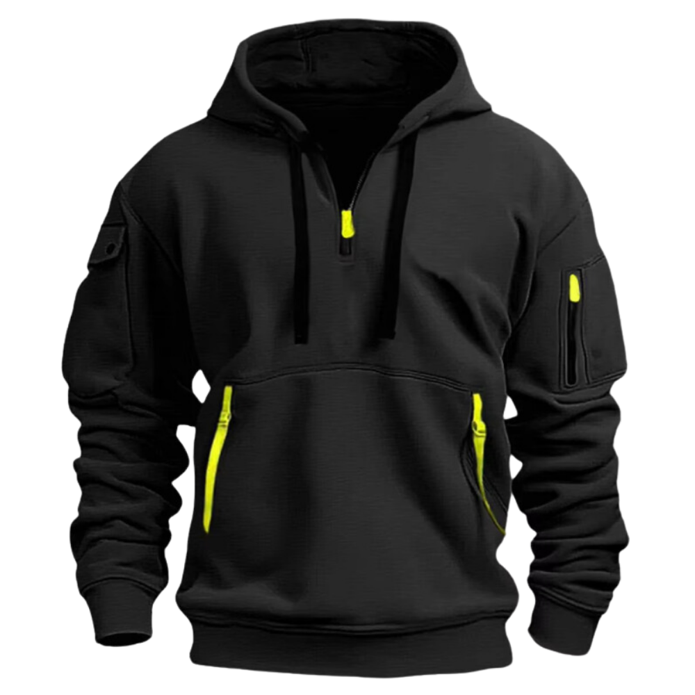 Bas – Sweat à capuche d’hiver avec un design élégant, parfait pour le froid