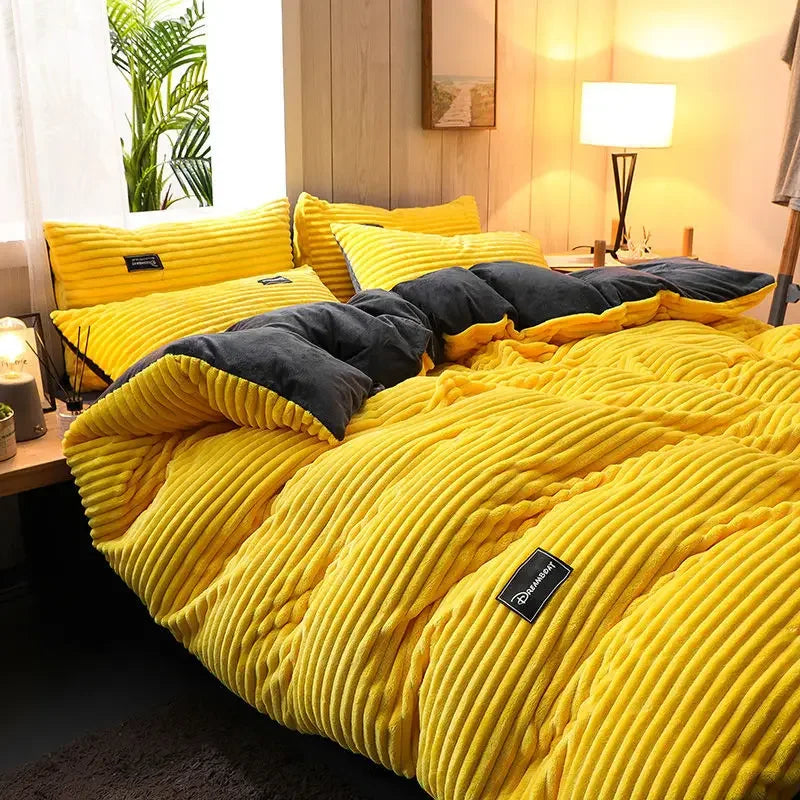 Luxe Fleece – Housse de couette en polaire chaude pour l'hiver en velours
