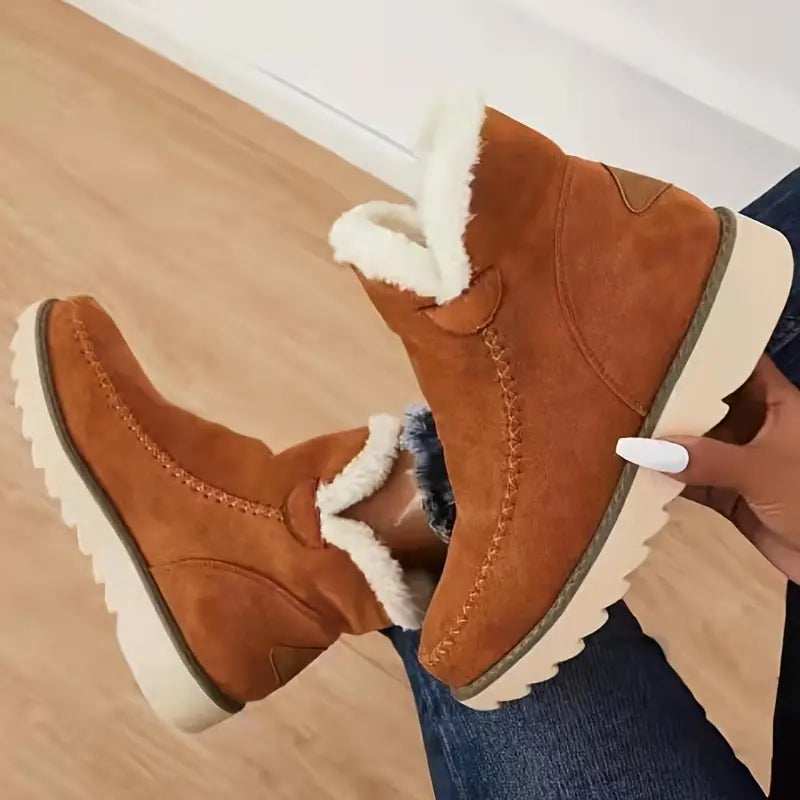 Ophélie – Bottes en peau de mouton chaude, élégantes et cosy