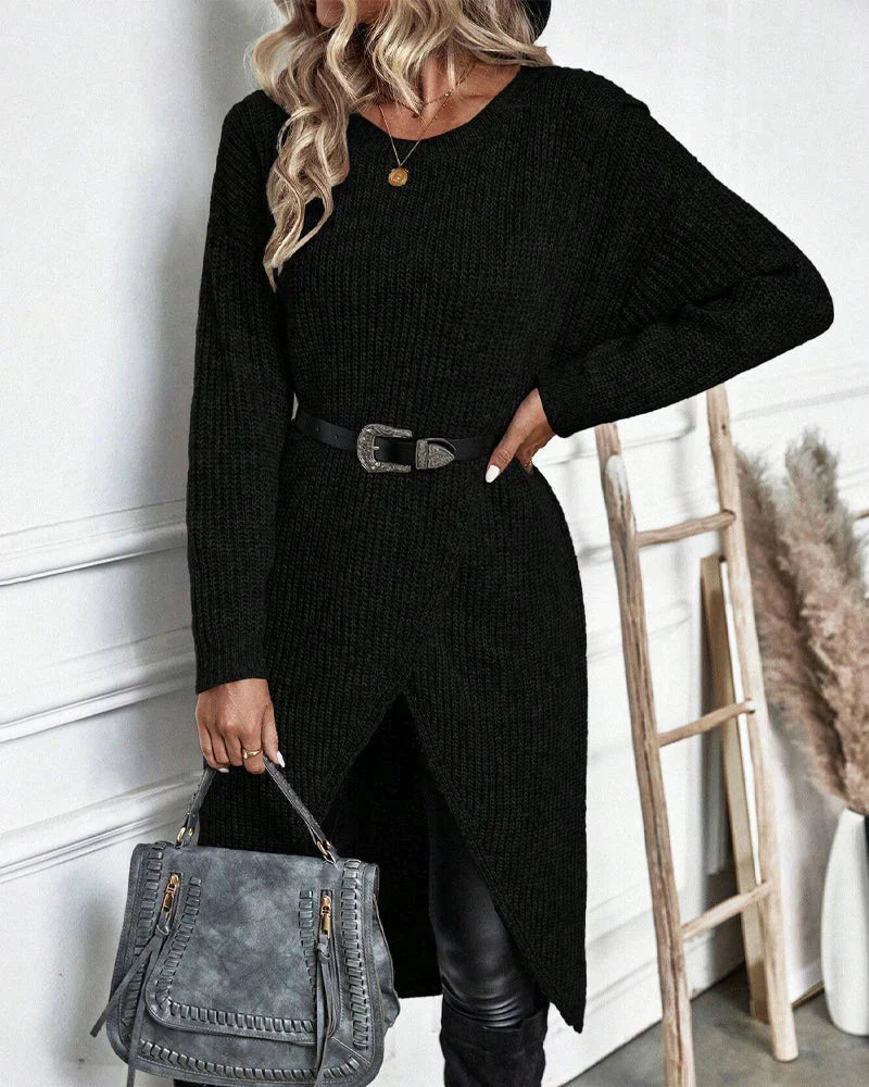 Albine | Robe Pull à Col Rond Pour Femme | Longue