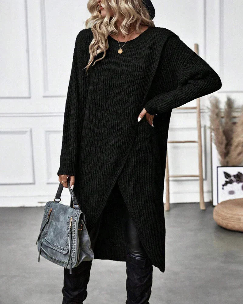 Albine | Robe Pull à Col Rond Pour Femme | Longue