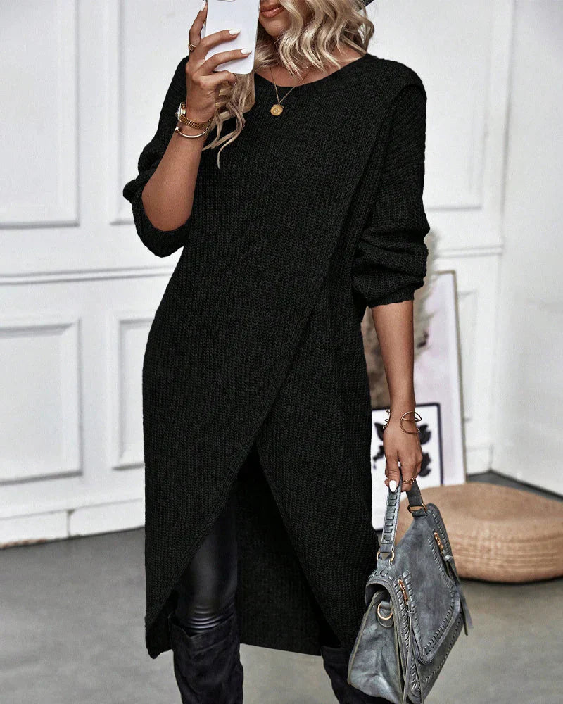 Josien - Pull long tendance à la coupe raffinée