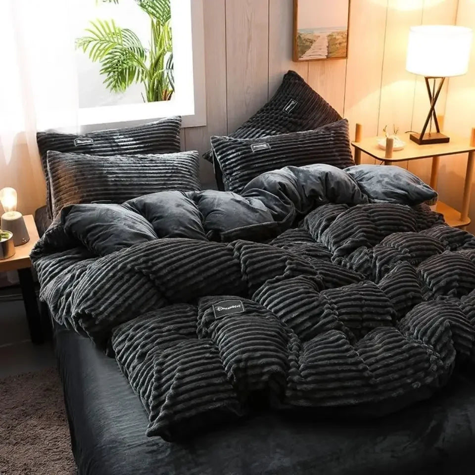 Luxe Fleece – Housse de couette en polaire chaude pour l'hiver en velours