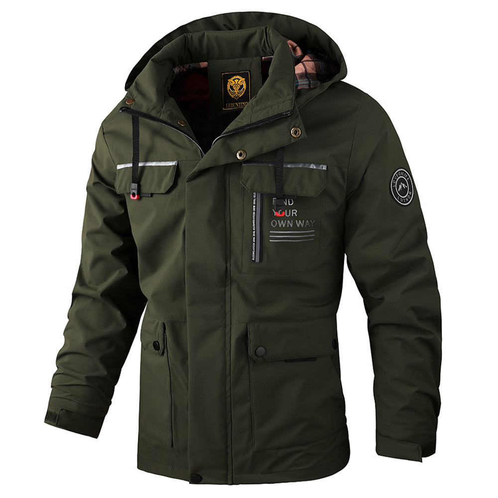 Benoît – Manteau mi-long pour hommes avec capuche, design pratique et élégant