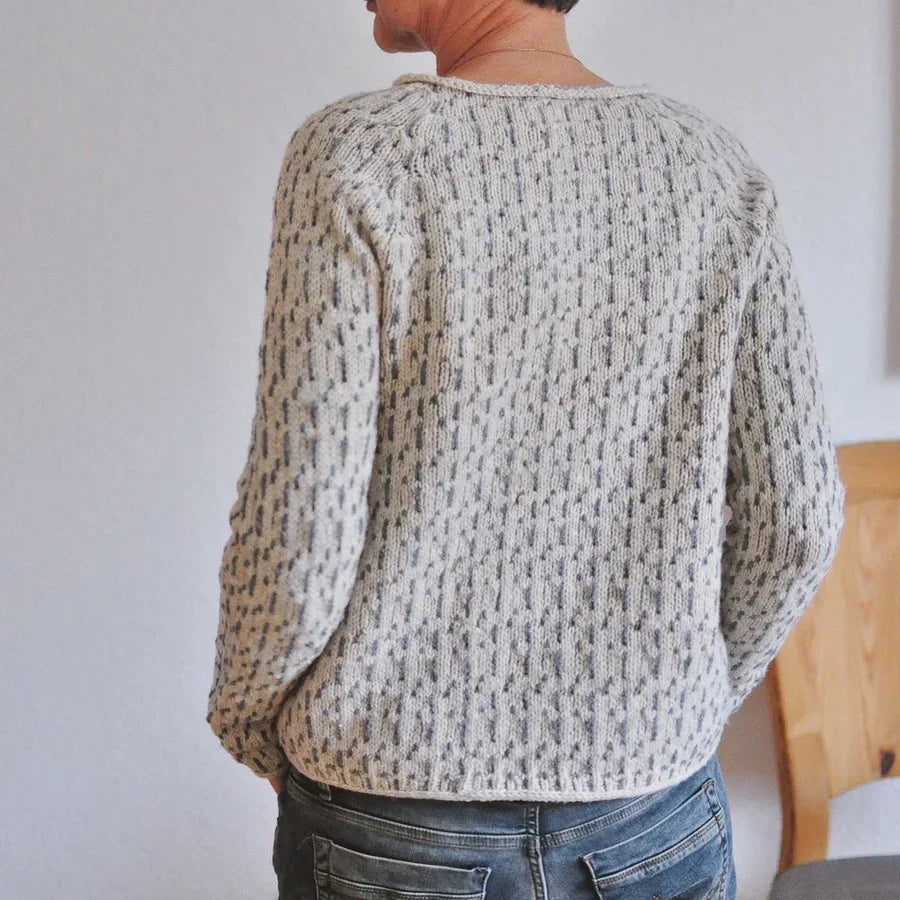 Margaux – Pull gris chic à encolure bateau, parfait pour un look élégant