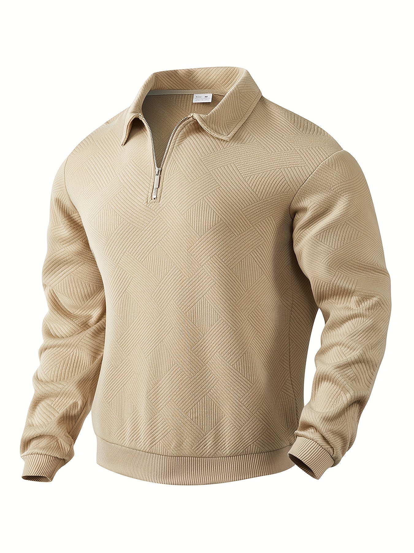 Jules – Pull vintage pour hommes avec fermeture éclair et motifs géométriques