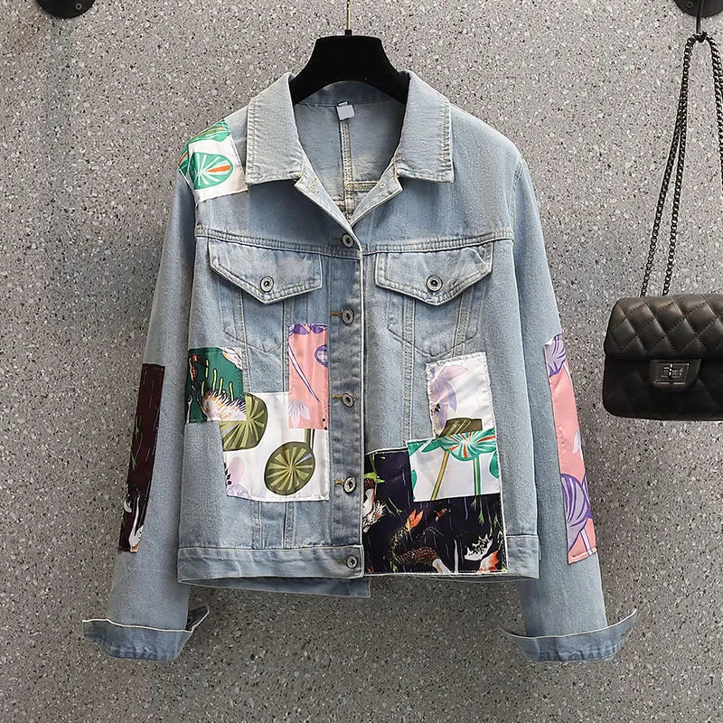 Marie - Veste en denim pour femme avec style et couleur