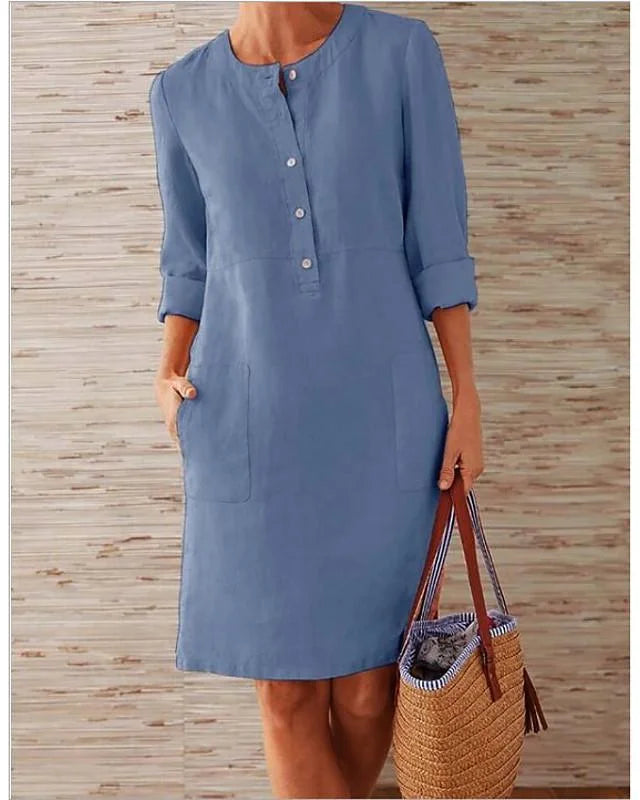 Thalia - Robe droite longueur genou pour femme
