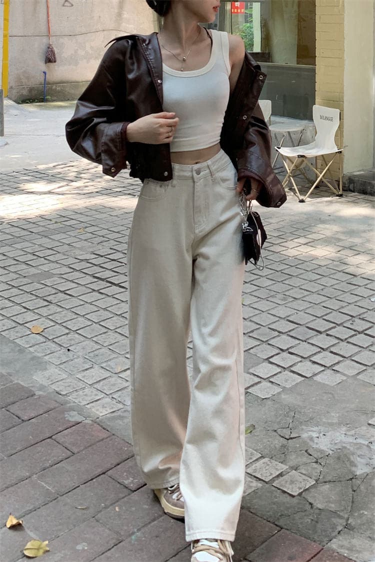 Ellen - Pantalon moderne et large à taille haute