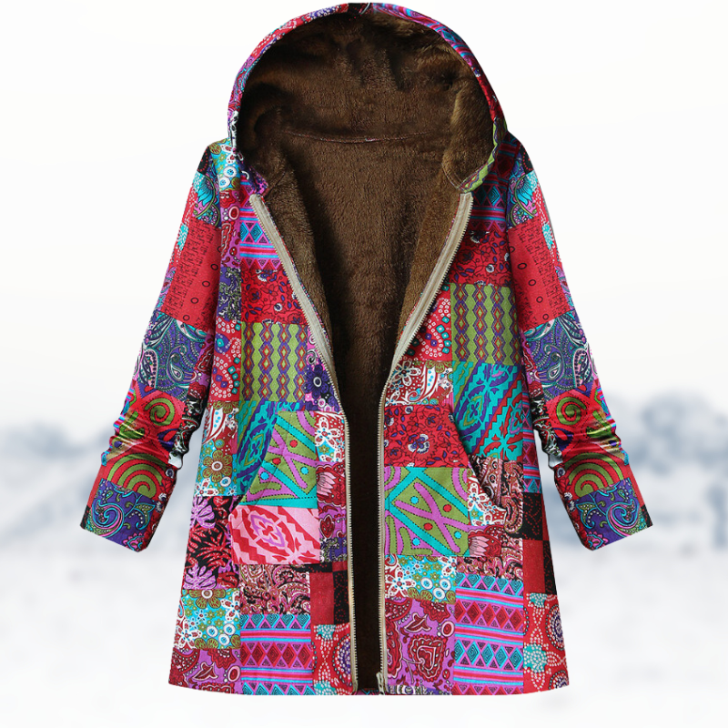 Léa Blanchet® | Manteau d'hiver chic et douillet avec imprimé