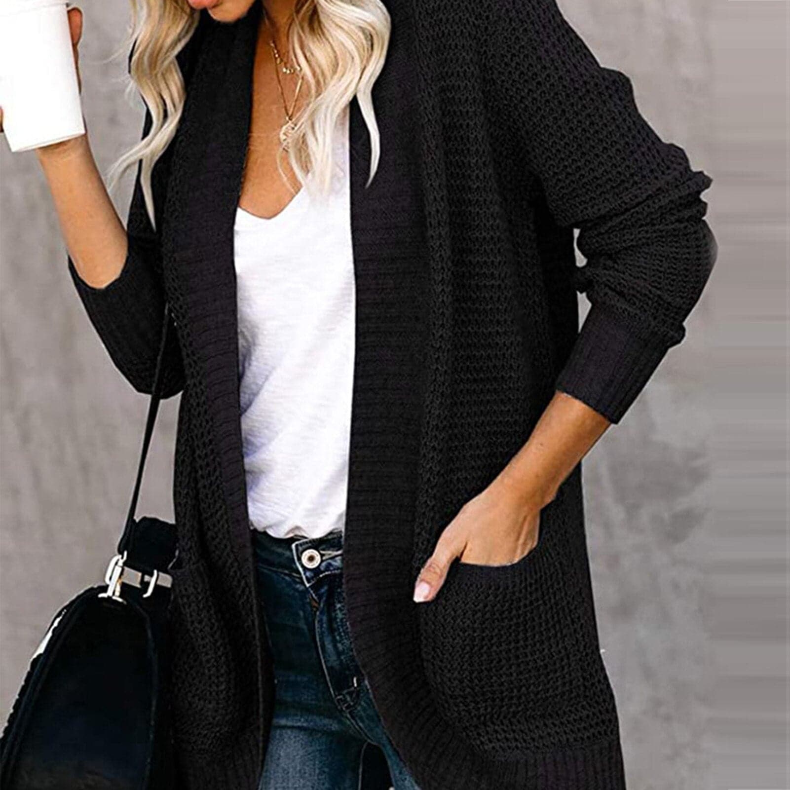 Liv - Cardigan en grosse maille de haute qualité