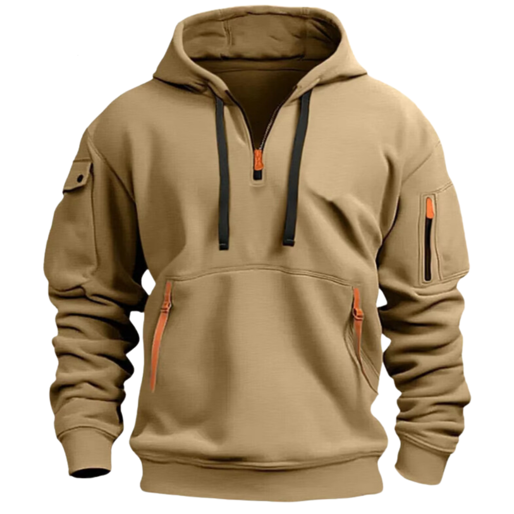 Bas – Sweat à capuche d’hiver avec un design élégant, parfait pour le froid