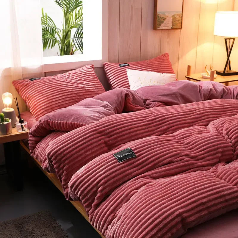Luxe Fleece – Housse de couette en polaire chaude pour l'hiver en velours