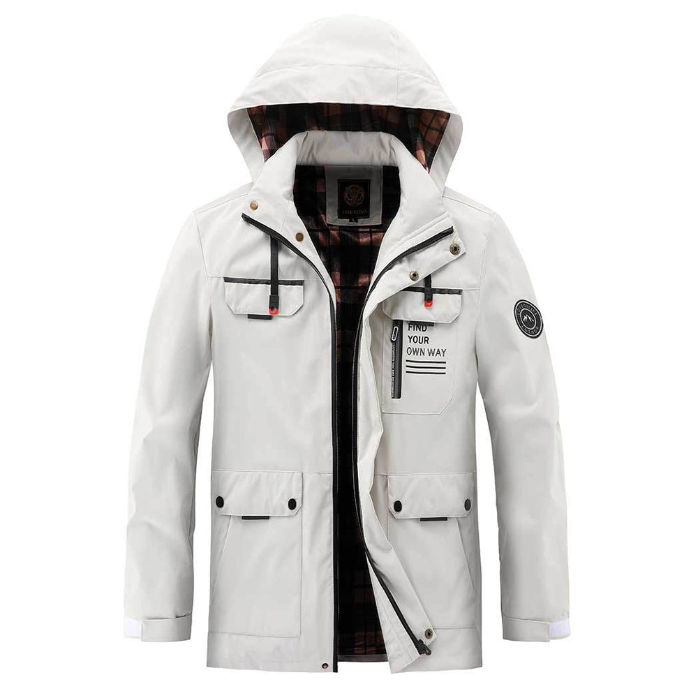 Benoît – Manteau mi-long pour hommes avec capuche, design pratique et élégant