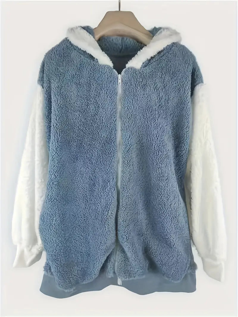 Riva Lefèvre® | Veste à capuche décontractée à manches longues avec fermeture éclair