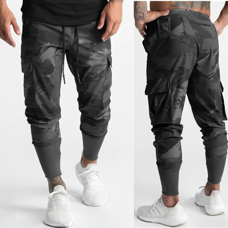 Léo – Pantalon de jogging camouflage pour homme, décontracté et stylé