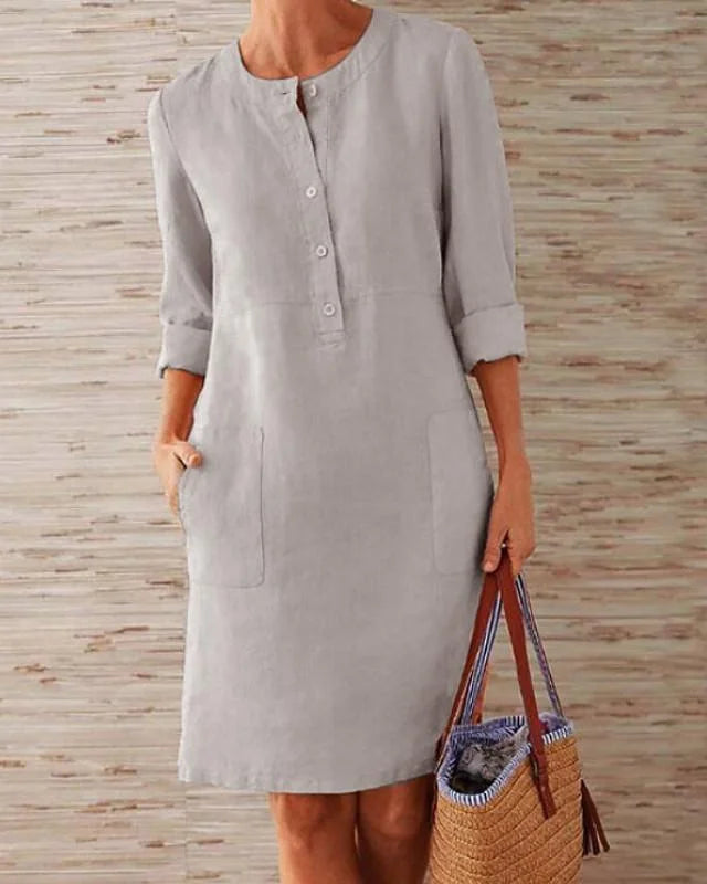 Thalia - Robe droite longueur genou pour femme