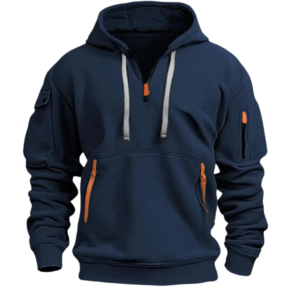 Bas – Sweat à capuche d’hiver avec un design élégant, parfait pour le froid