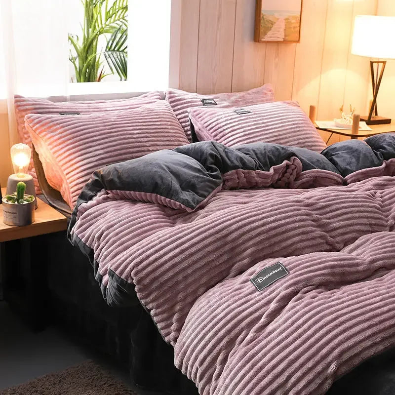 Luxe Fleece – Housse de couette en polaire chaude pour l'hiver en velours