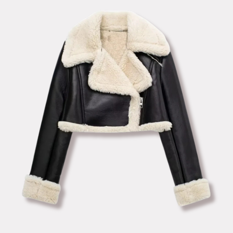 Fleur Rousse® | Veste de Coupe en Fausse Fourrure épaisse, à La Mode et De Haute Qualité