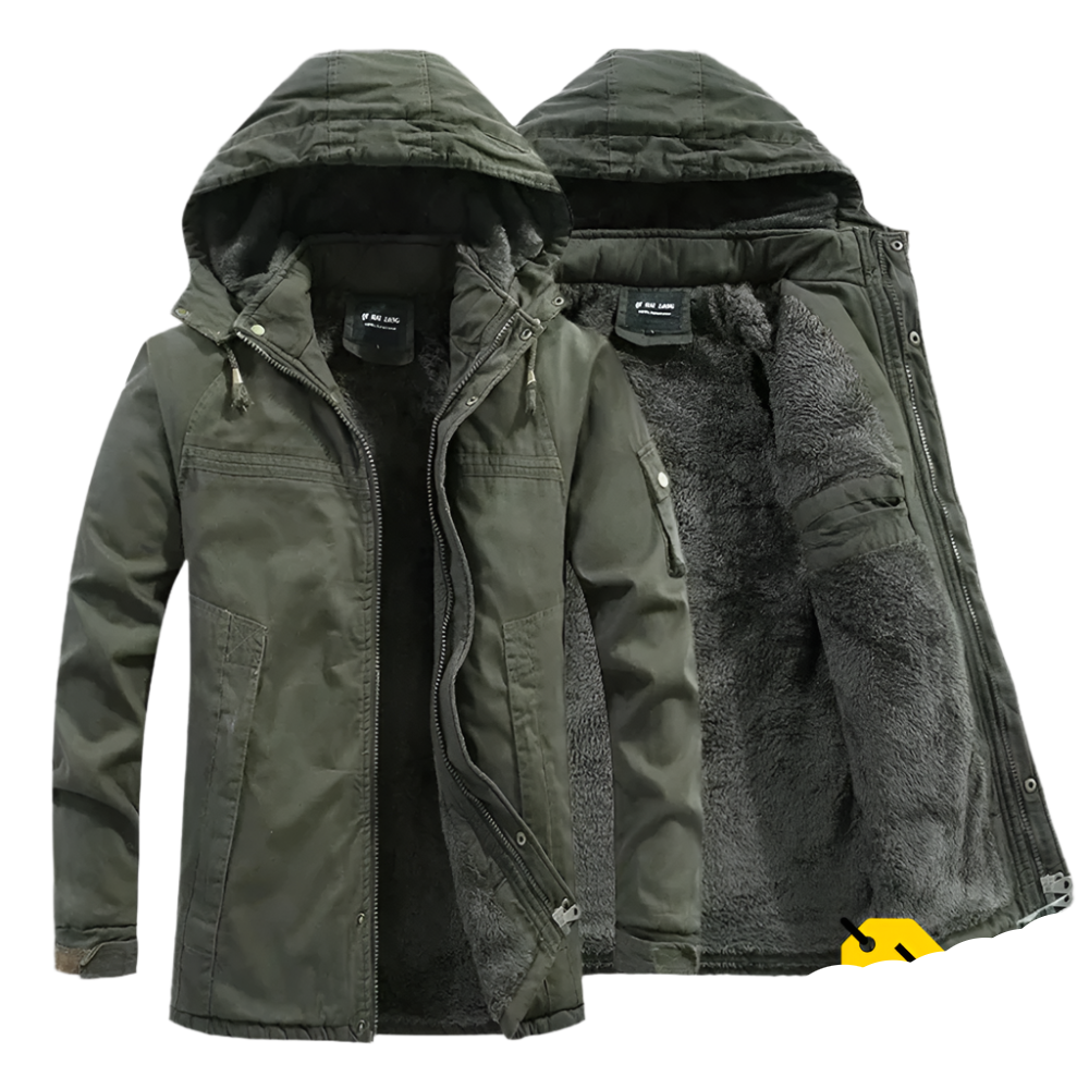 Louis – Manteau tendance pour hommes avec capuche profonde, chaud et parfait pour tous les jours