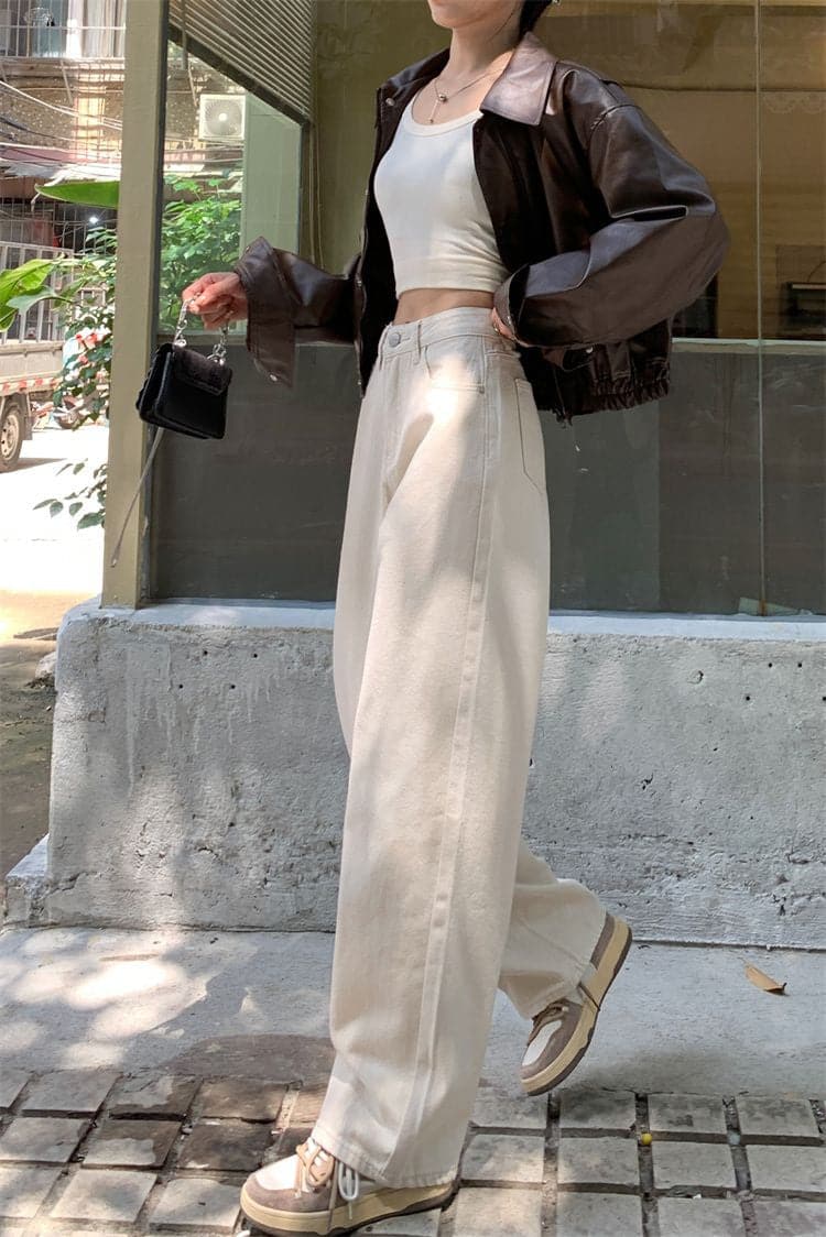 Ellen - Pantalon moderne et large à taille haute
