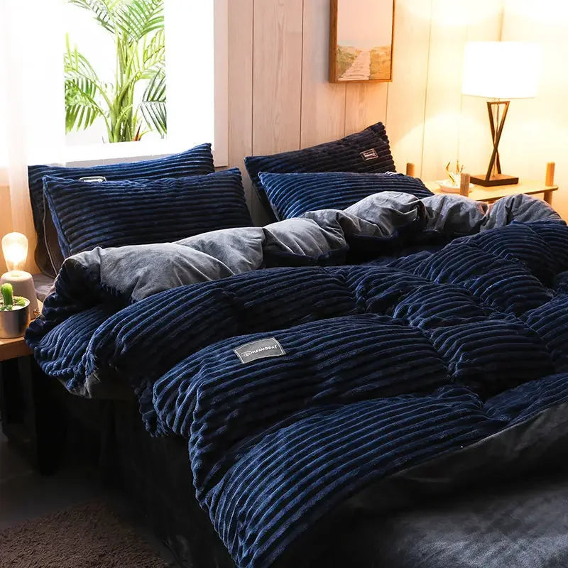 Luxe Fleece – Housse de couette en polaire chaude pour l'hiver en velours