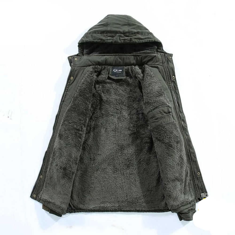 Louis – Manteau tendance pour hommes avec capuche profonde, chaud et parfait pour tous les jours