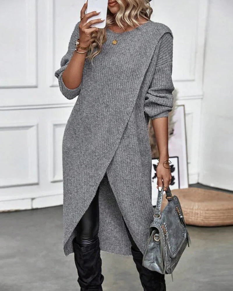 Josien - Pull long tendance à la coupe raffinée