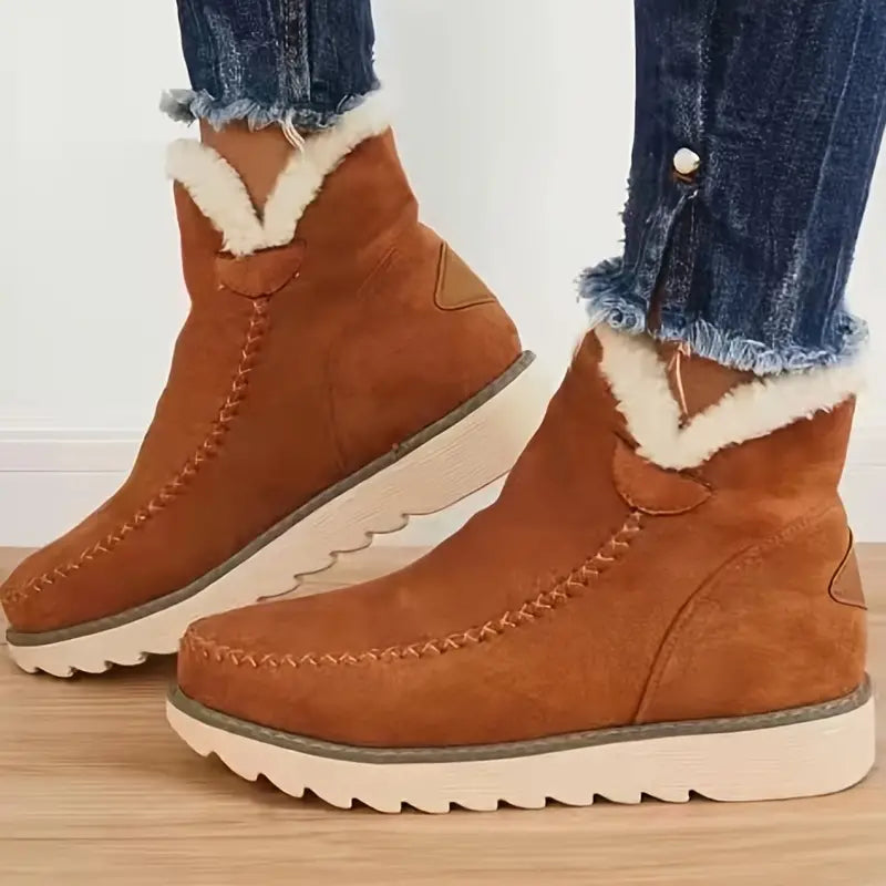 Ophélie – Bottes en peau de mouton chaude, élégantes et cosy