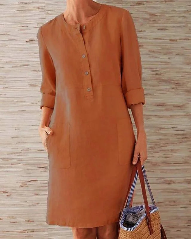 Thalia - Robe droite longueur genou pour femme