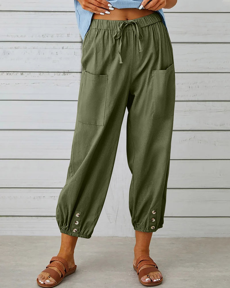 Léa – Pantalon ample taille haute, tendance et confortable