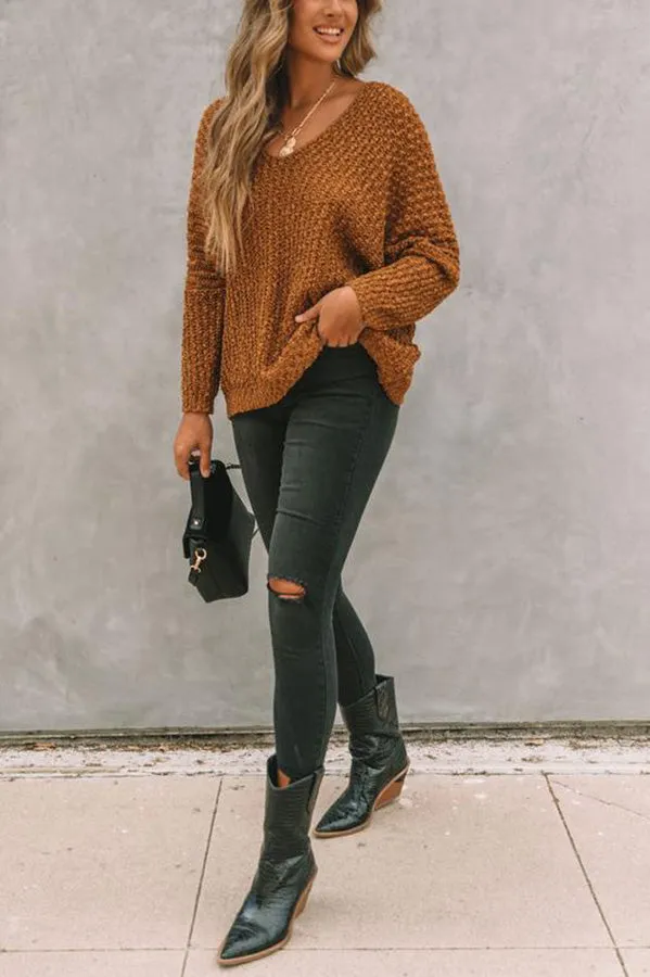 Pull-over blanc à la mode et à la silhouette creuse pour rester au chaud
