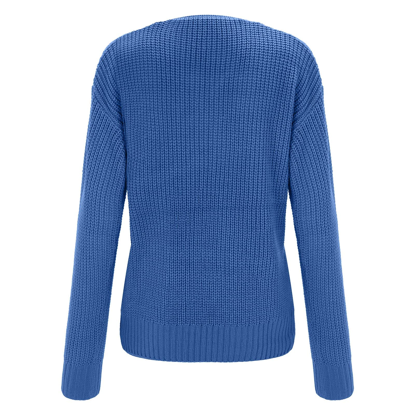 Marlène – Pull féminin à col en V, élégant et intemporel