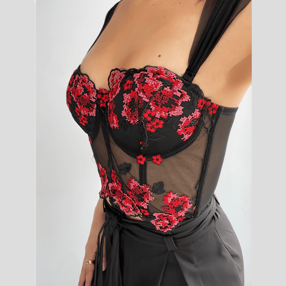 Kamil - Body imprimé rose