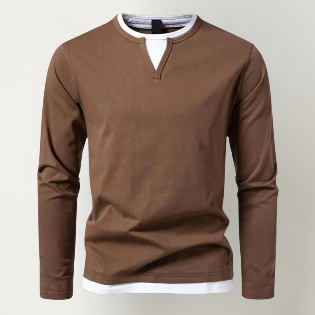 Étienne – T-shirt décontracté à col rond, idéal pour les hommes