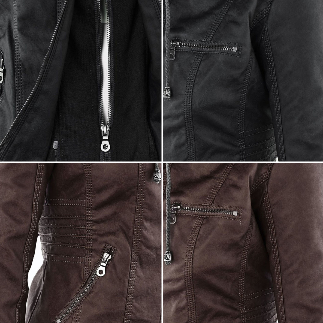Veste en cuir Eleganza Thermal Chic