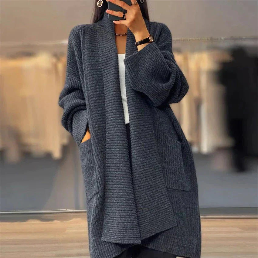DAPHNE - Cardigan uni épaissi