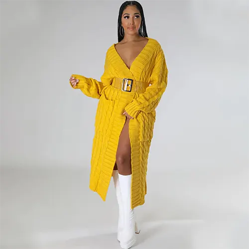 Dublin | Long Cardigan Chaud Pour Femmes | Tricot