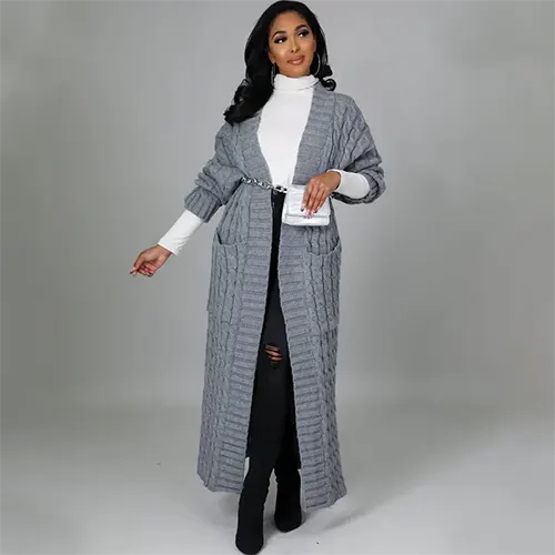 Dublin | Long Cardigan Chaud Pour Femmes | Tricot