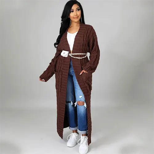 Dublin | Long Cardigan Chaud Pour Femmes | Tricot