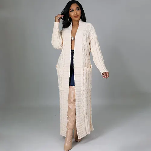 Dublin | Long Cardigan Chaud Pour Femmes | Tricot