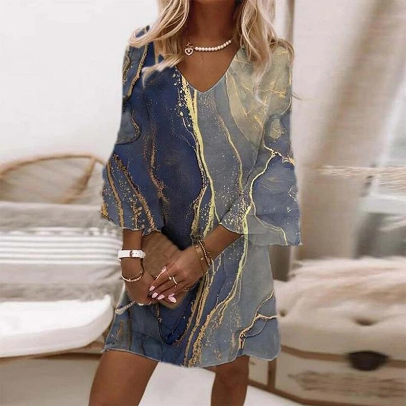 Anaïs - Robe tendance avec imprimé stylé et coupe flatteuse